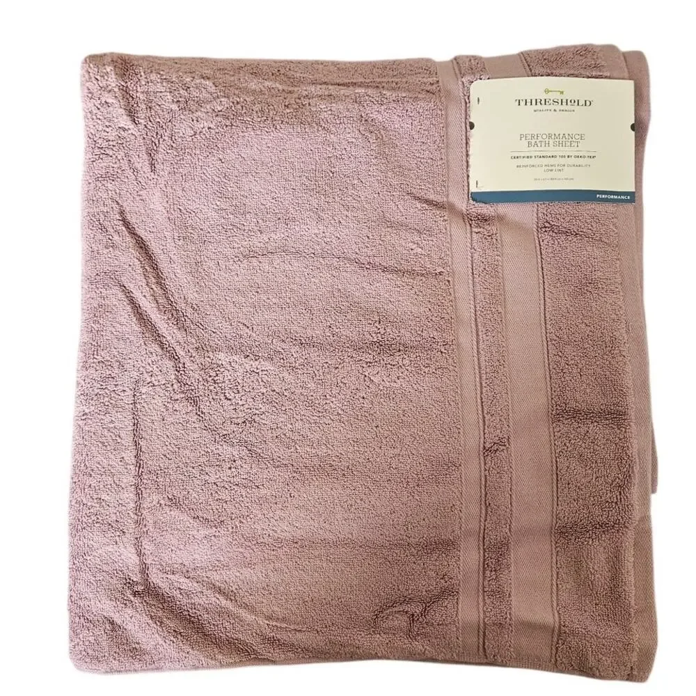 Threshold Performance Bath Sheet 33 x 63 Lavender Purple Oeko-Tex NWT
